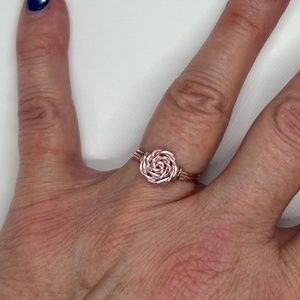 Rose Art Wire Wrap Ring